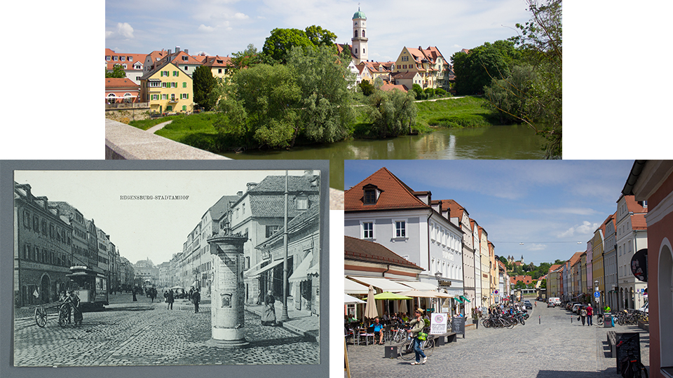 Regensburg: Der Stadtteil Stadtamhof früher und heute