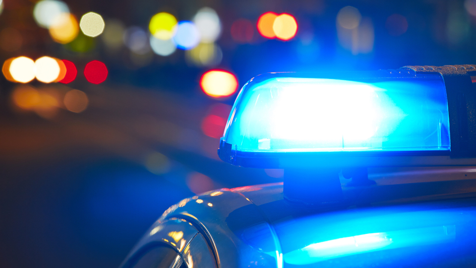 Leuchtendes Polizeiwarnlicht