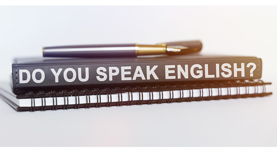 Buchrücken mit der Aufschrift: Do you speak English?