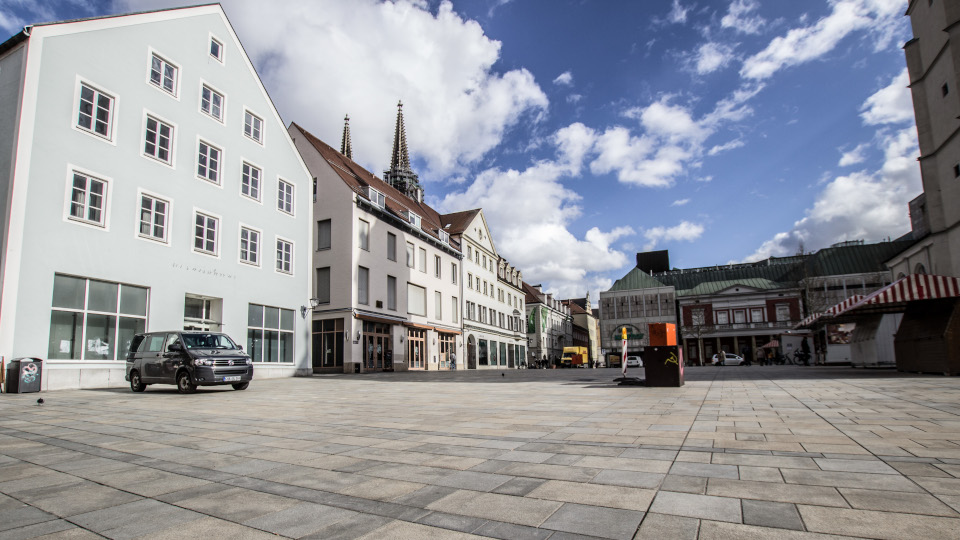 Der Neupfarrplatz in der Regensburger Altstadt