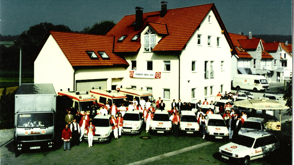 Kranaufnahme der Johanniter 1994 in Wenzenbach