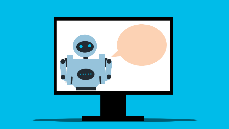 Chatroboter auf Comicbild