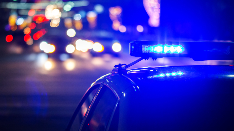 Leuchtendes Polizeiwarnlicht