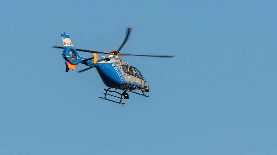 Polizeihubschrauber im Einsatz