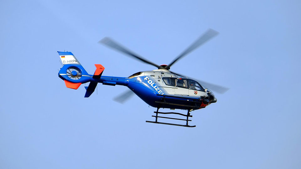 Polizeihubschrauber im Einsatz