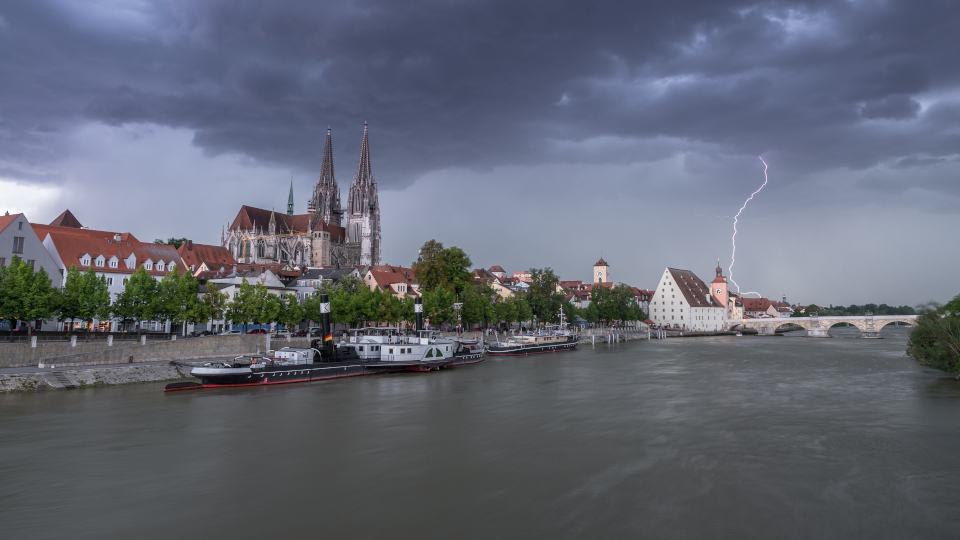 Unwetterwarnung für Kreis und Stadt Regensburg