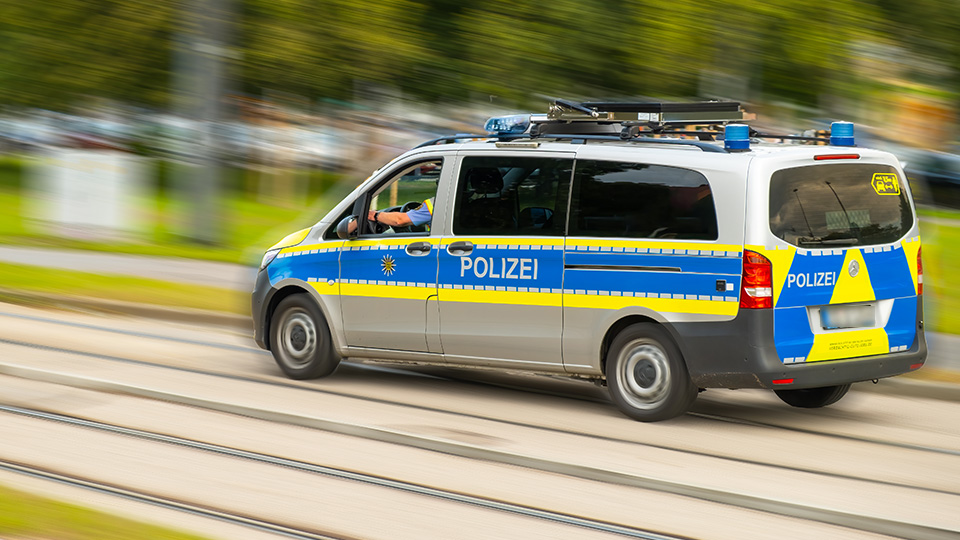Streifenwagen der Polizei.