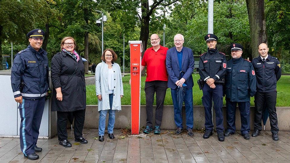 Unter anderem Vertreter der Polizei sowie des Amts für öffentliche Ordnung und Straßenverkehr mit Oberbürgermeisterin Gertrud Malz-Schwarzfischer