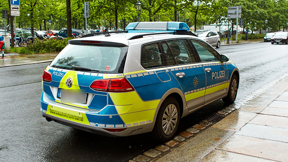 Streifenwagen der Polizei
