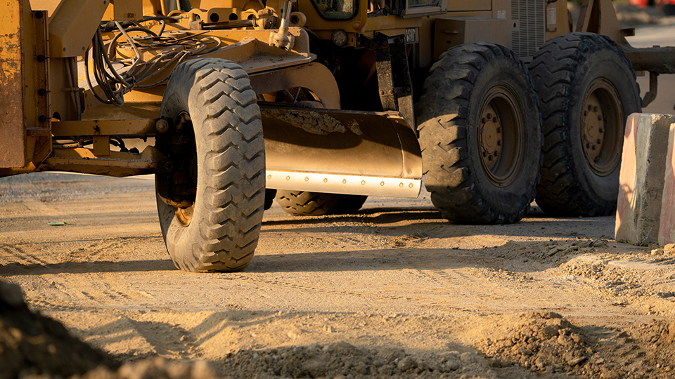 Symbolbild einer Baumaschiene