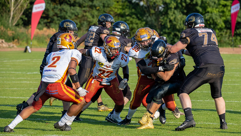 Football Mannschaft Regensburg Phoenix während des Spiels