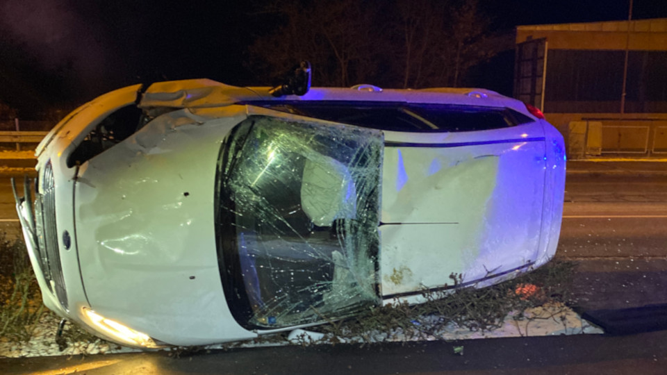 Das Auto der Auszubildenden nach dem Unfall