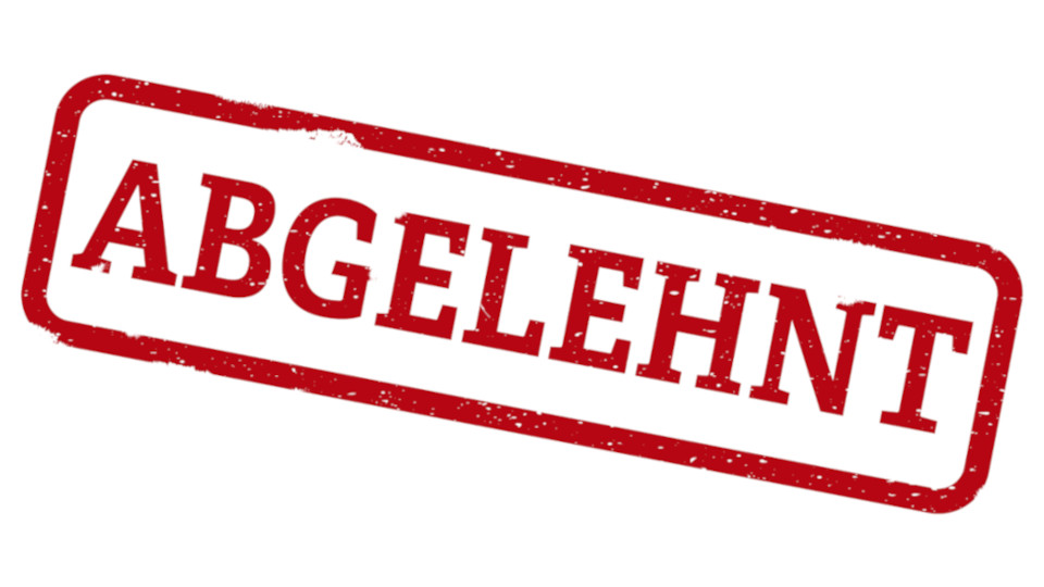 Ein Abgelehnt Stempel