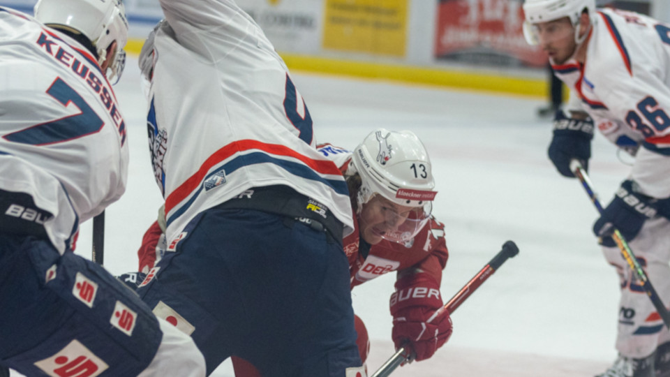 Die Eisbären im Spiel gegen die Kassel Huskies