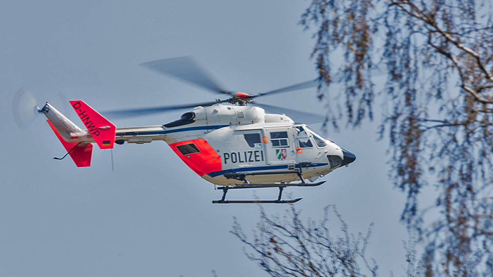 Polizeihubschrauber im Einsatz