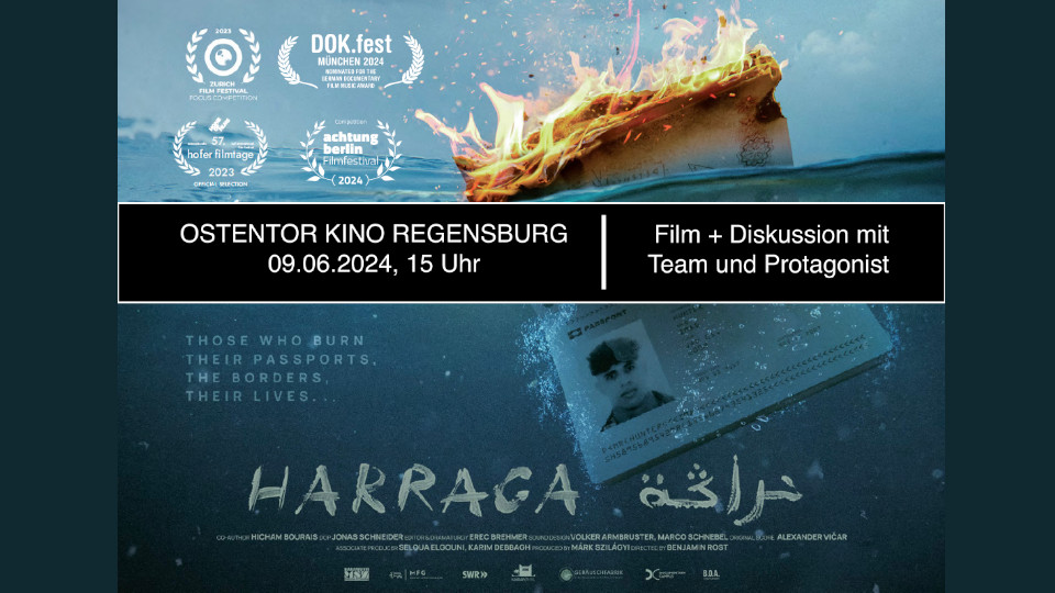 Flyer vom Film „Harraga - Those who burn their lives“