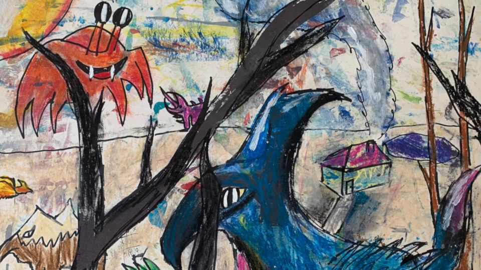 Einer der Gewinner des Malwettbewerbs