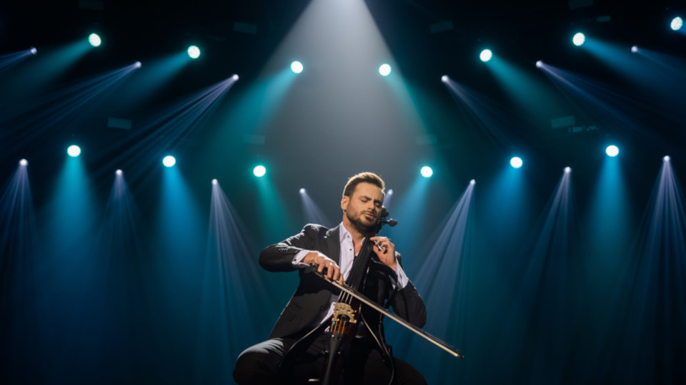 Hauser auf einem seiner Konzerte