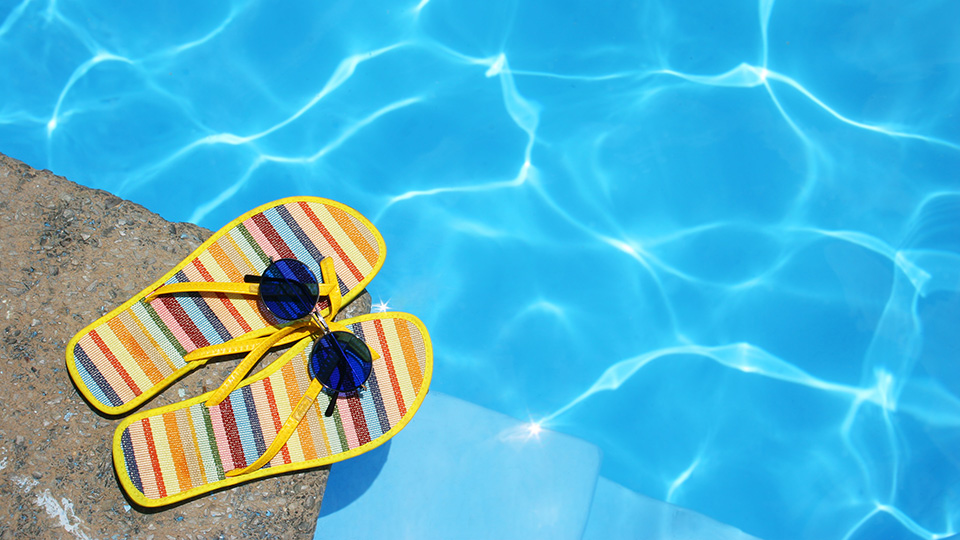 Freibad Flip Flops Sonnenbrille