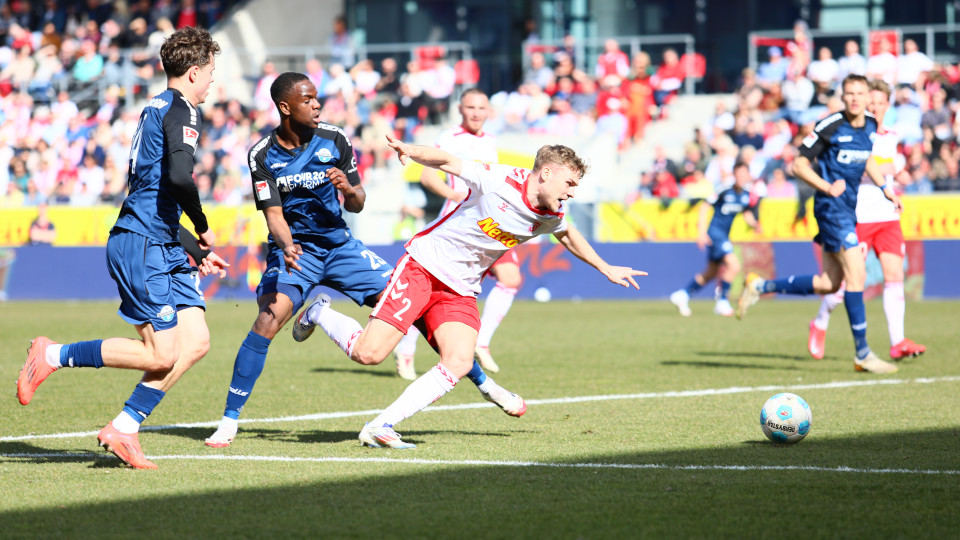 Fußballspieler auf dem Feld