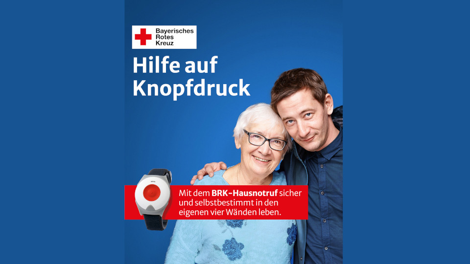 Plakat des BRK Notrufes