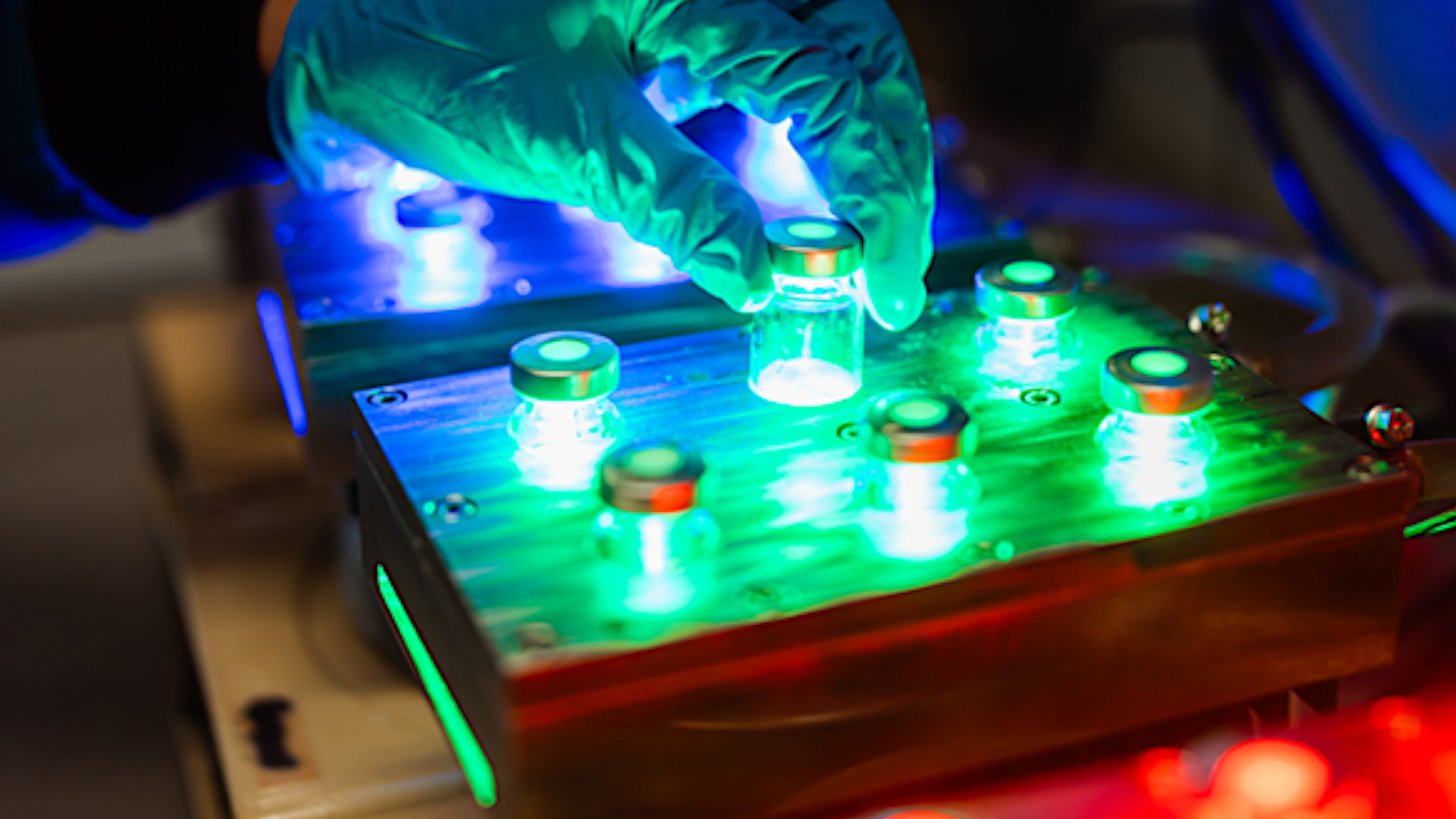 Chemische Photokatalyse im Labormaßstab. 