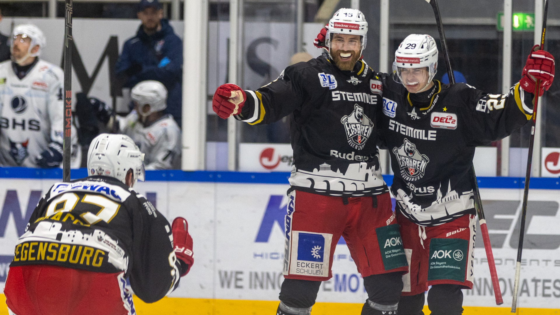 Eisbären Regensburg jubeln