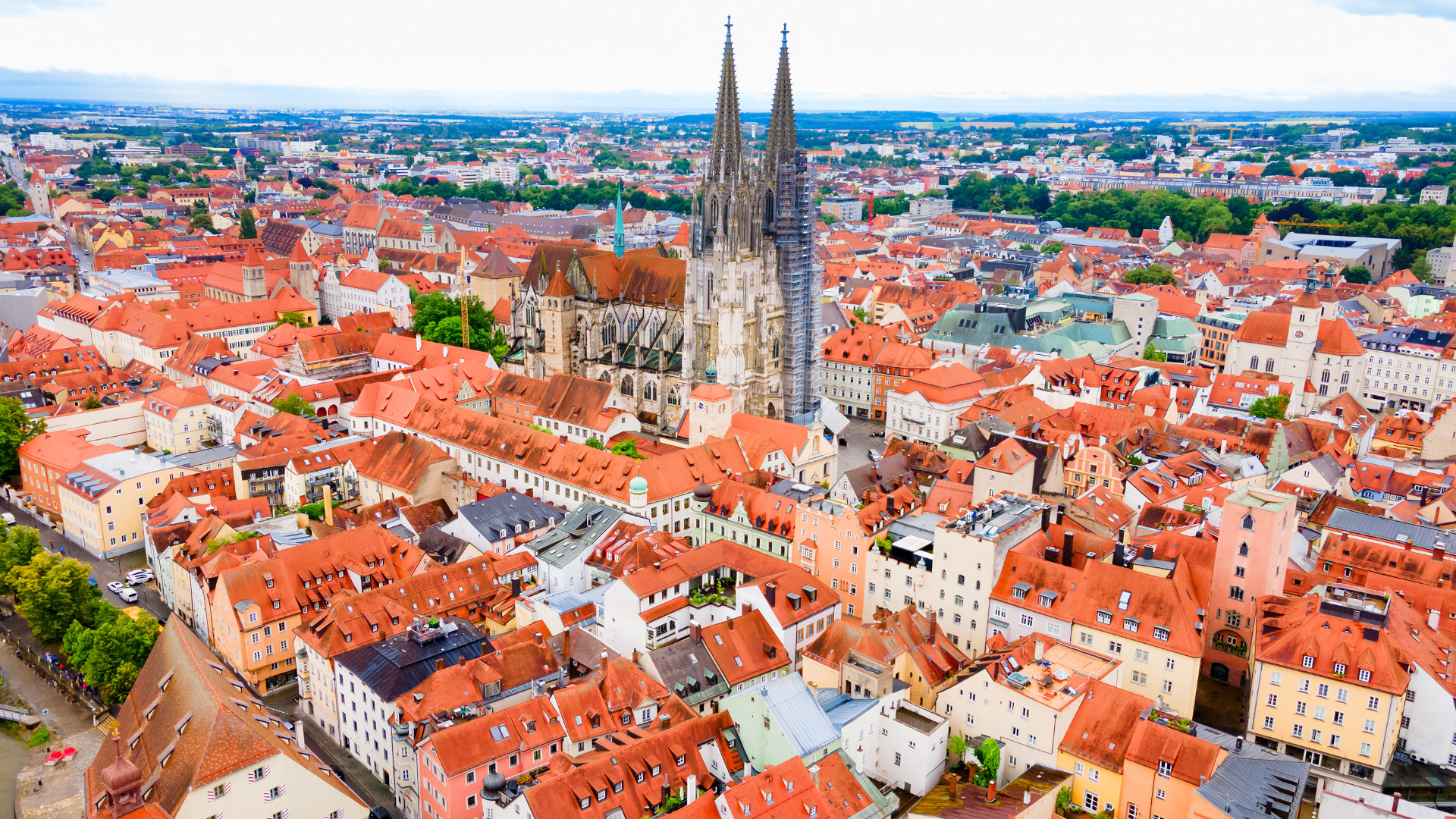 Regensburg mit Häusern