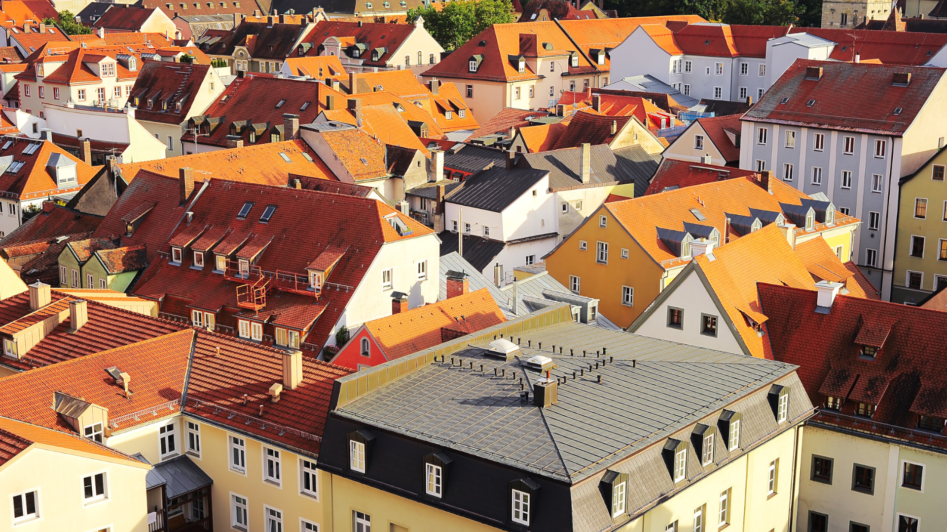 Regensburger Dächer in der Altstadt