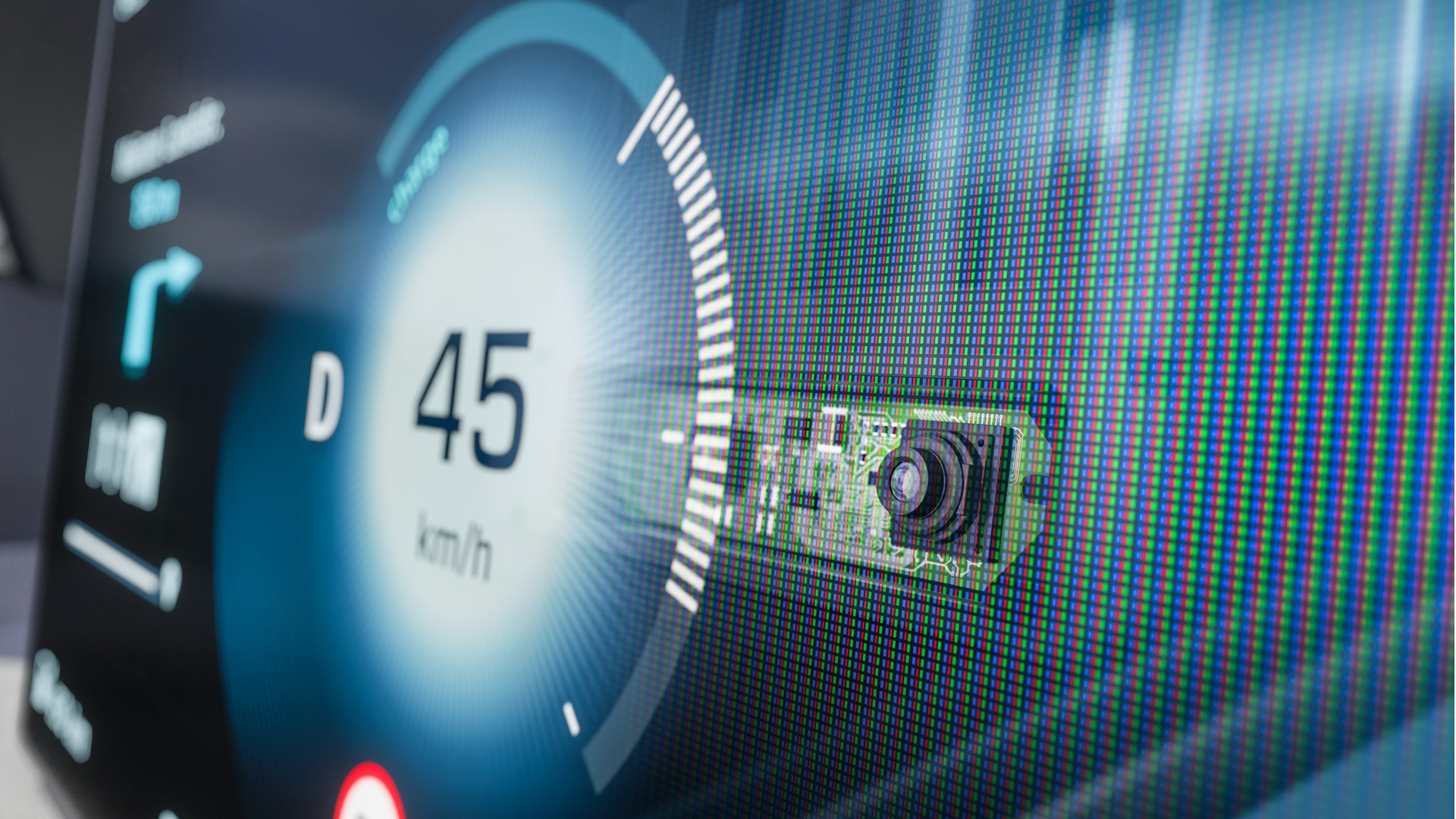 Die Kamera ist unsichtbar unterhalb des aktiven Anzeigebereichs positioniert.