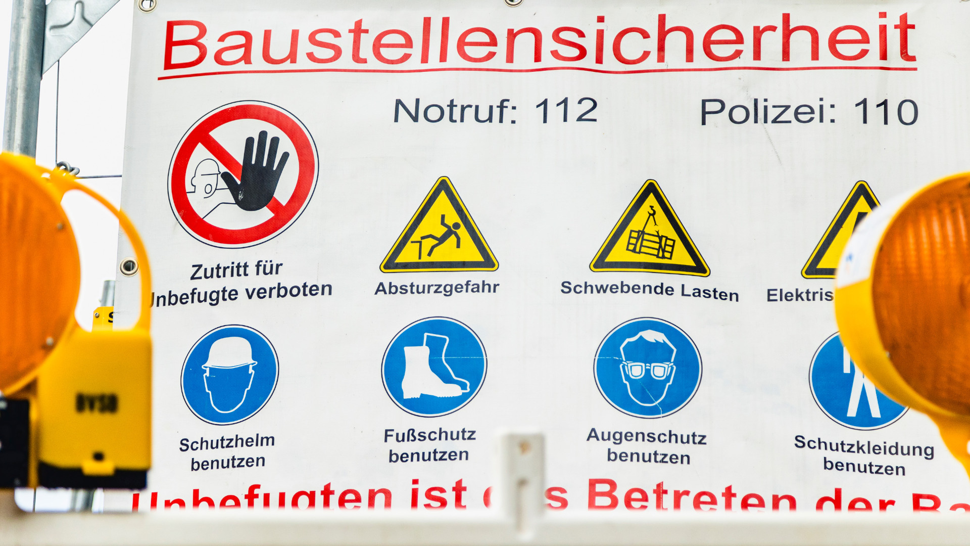 Bauzaunbanner zur Baustellensicherheit