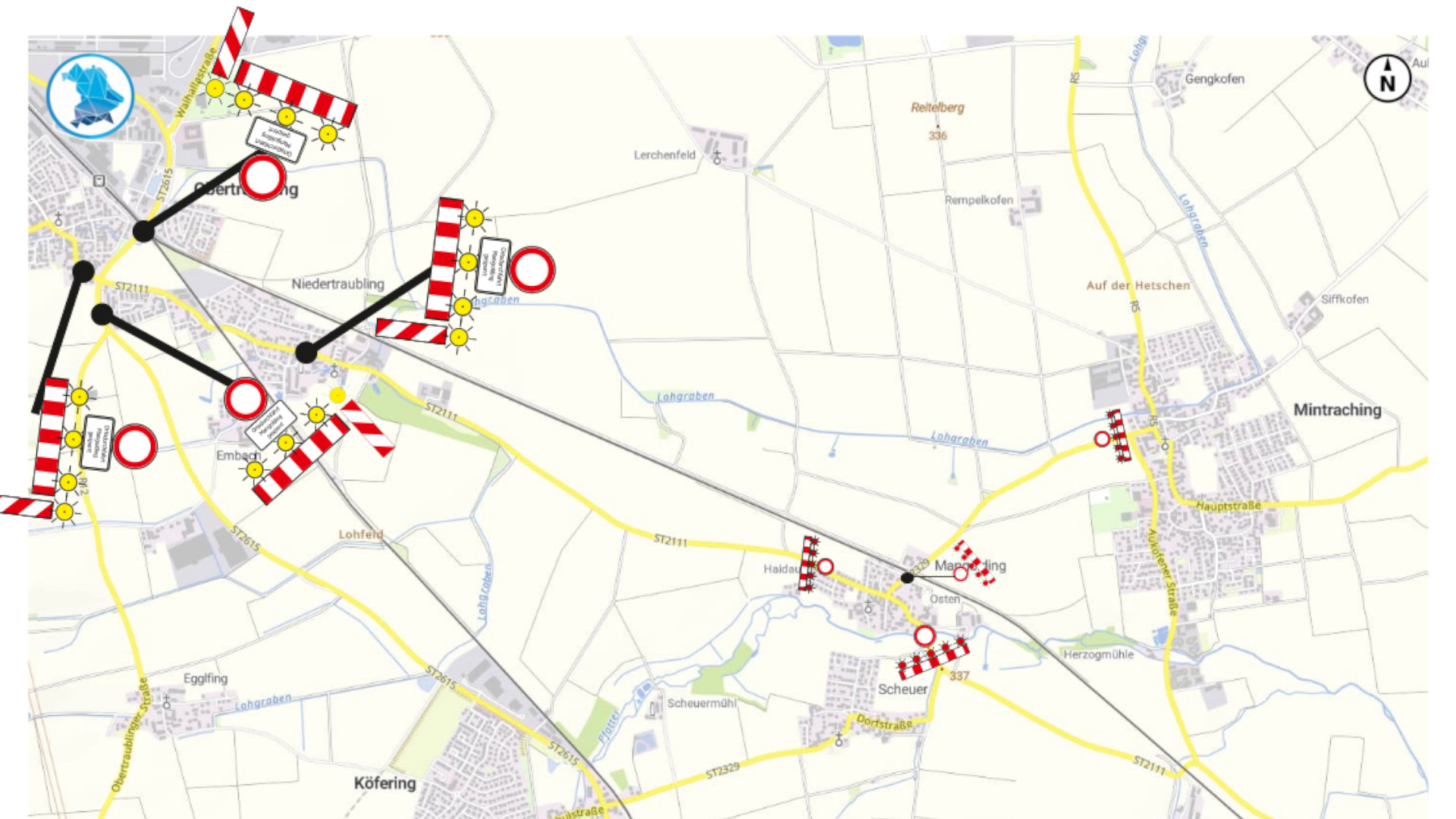 Beschilderung der Diözesanfußwallfahrt