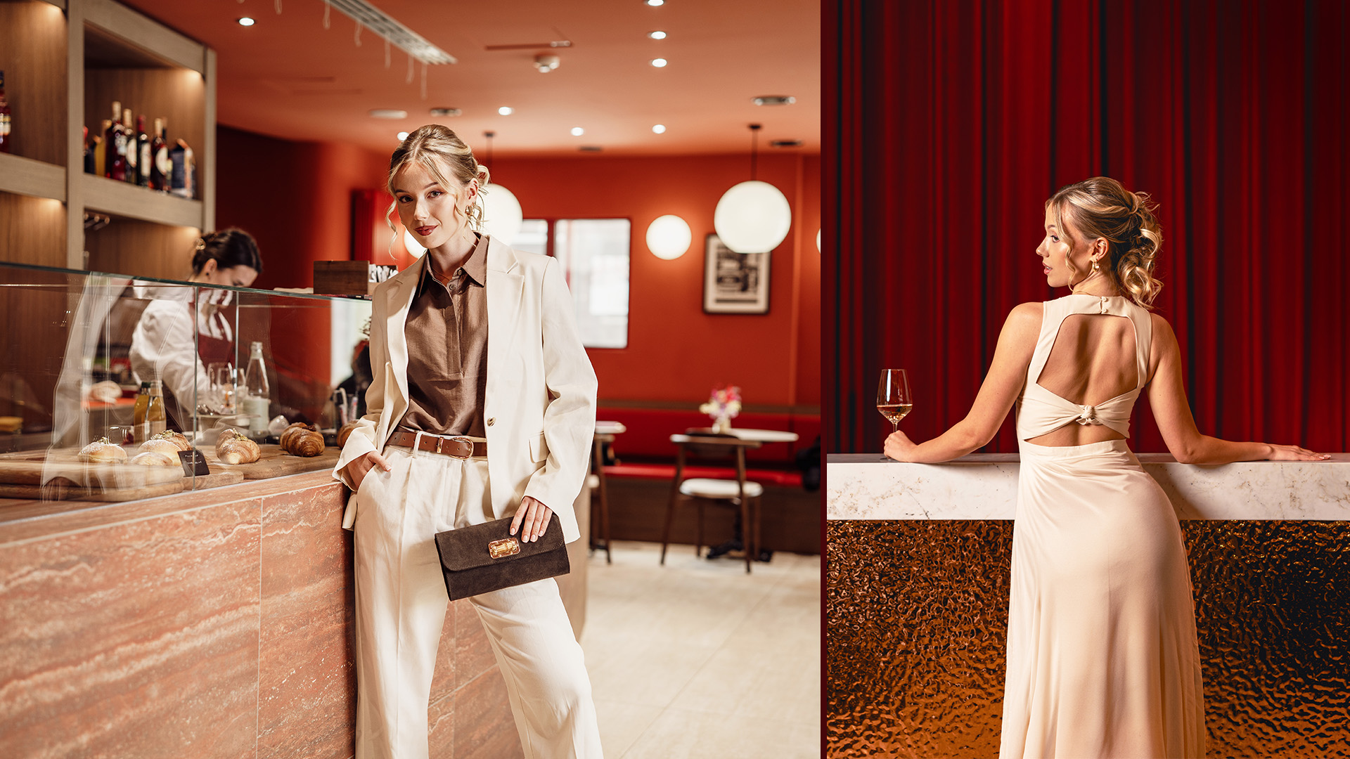 Model Karo beim FAL-Shooting in der Gloria Trattoria in Regensburg