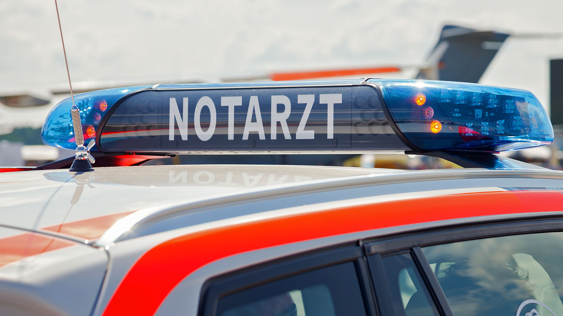 Notarzt: Blaulicht in Nahaufnahme