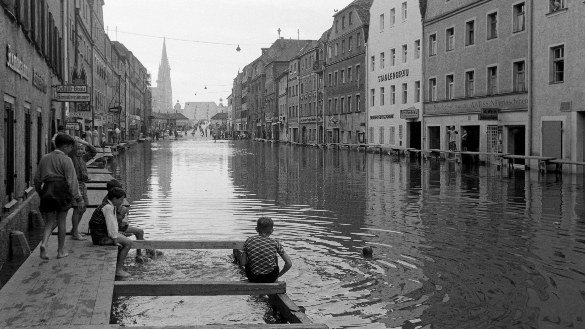 Das Jahrhunderthochwasser in Regensburg 1954