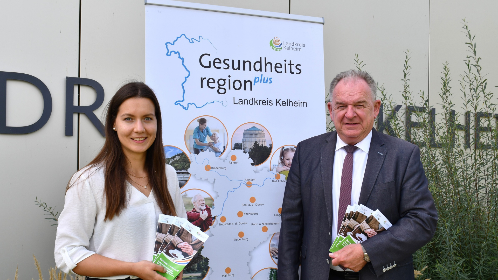 Landrat Christian Nerb und Franziska Häffner 