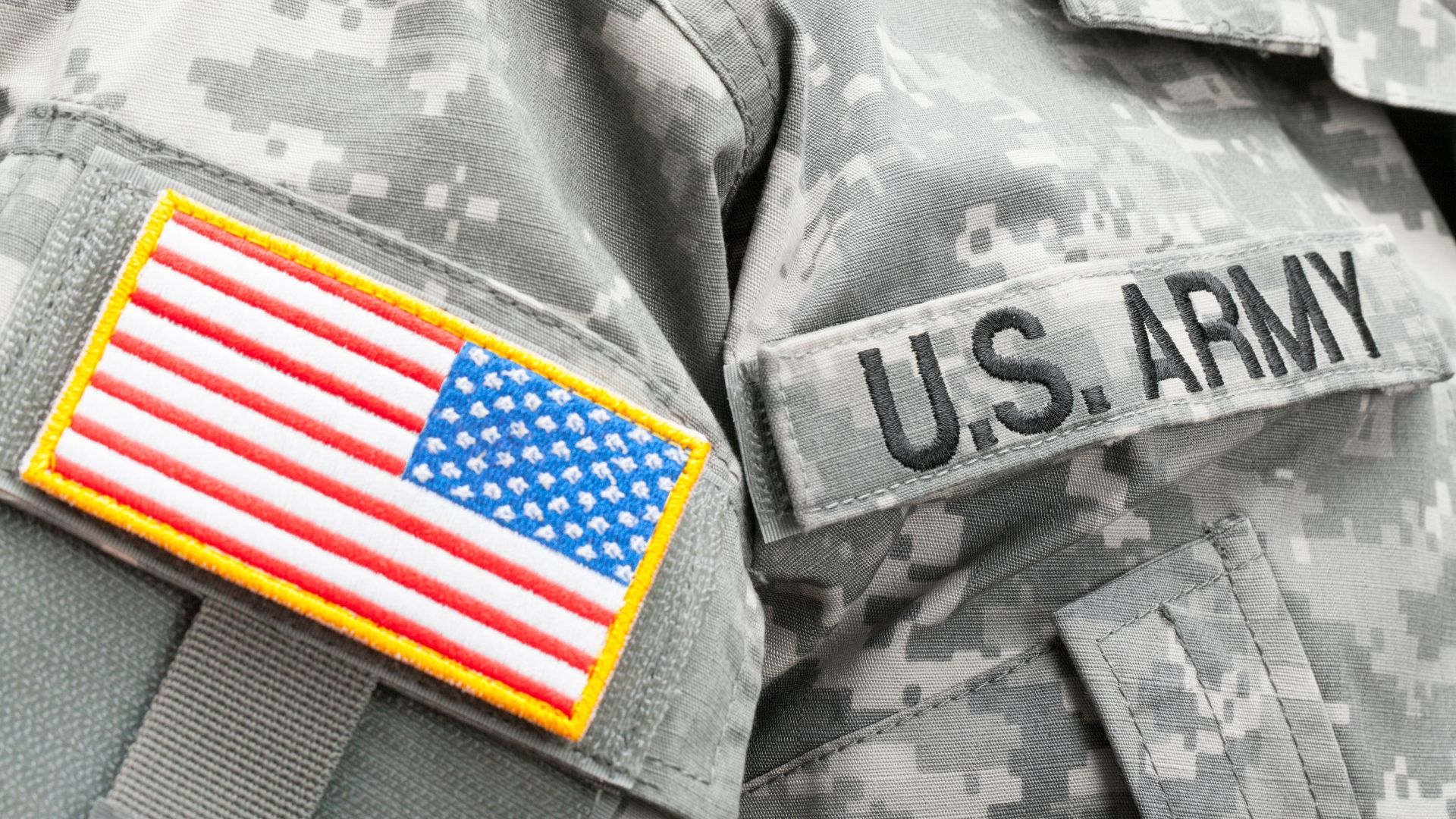 Militäruniform mit USA Flagge