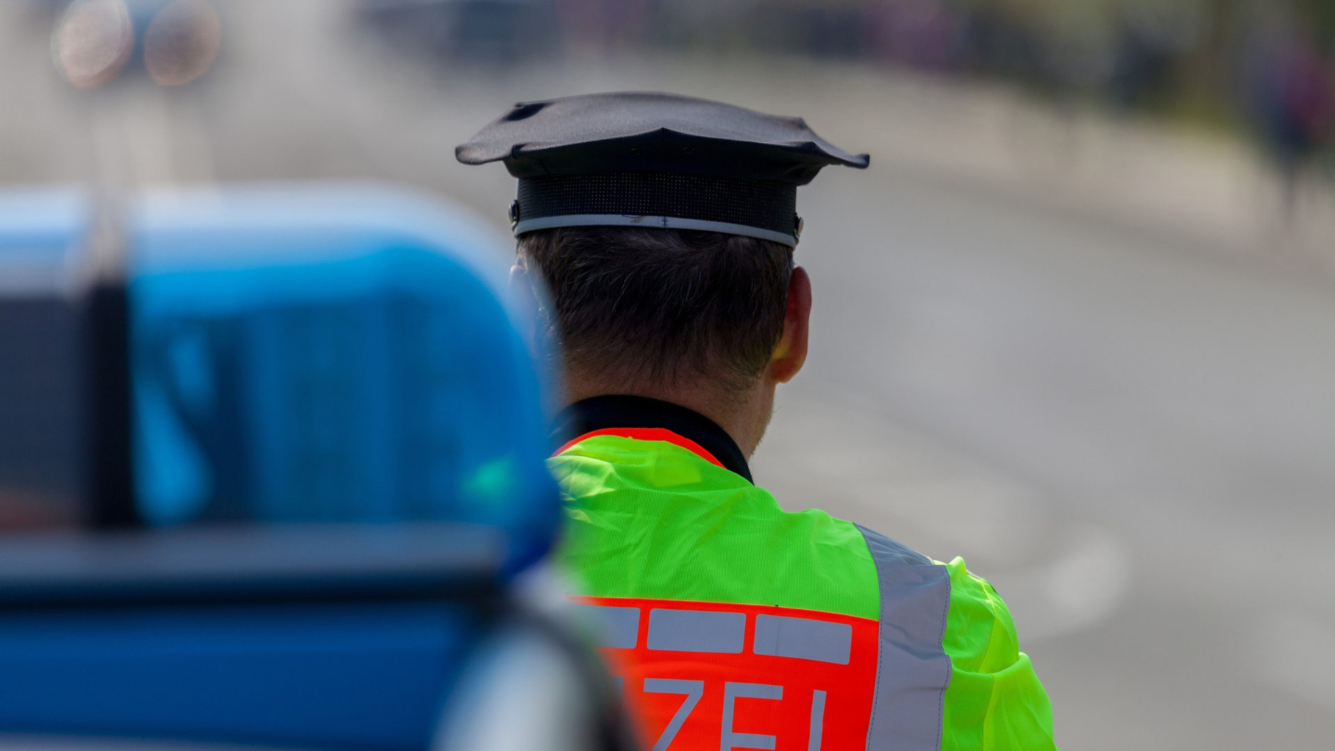 Polizei auf der Autobahn