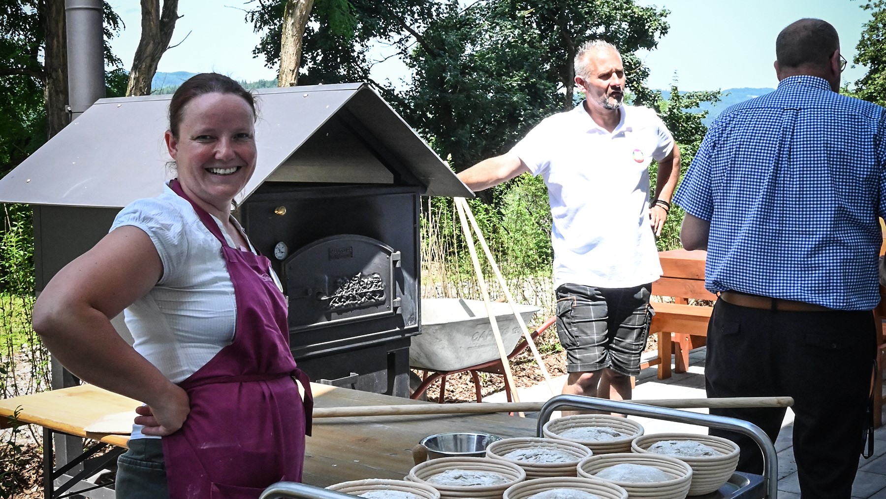Foto vor Brotbackofen