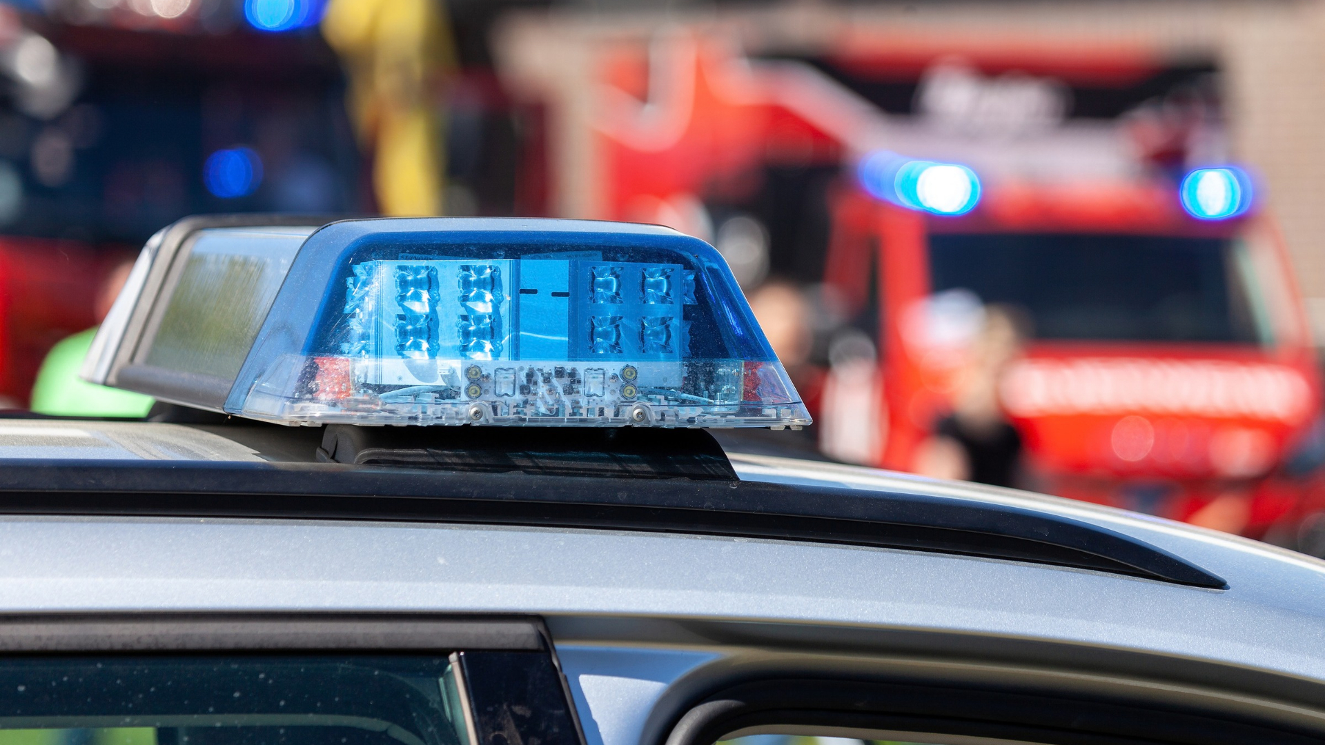 Ein Polizeifahrzeug