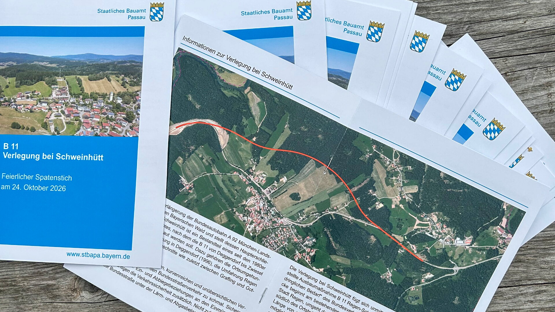 Flyer mit Informationen zur B 11 Verlegung