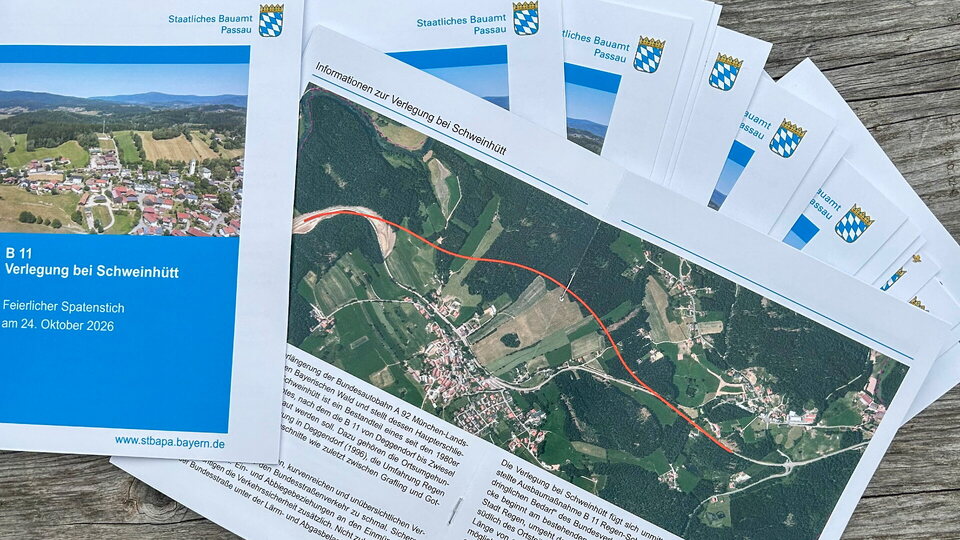 Flyer mit Informationen zur B 11 Verlegung